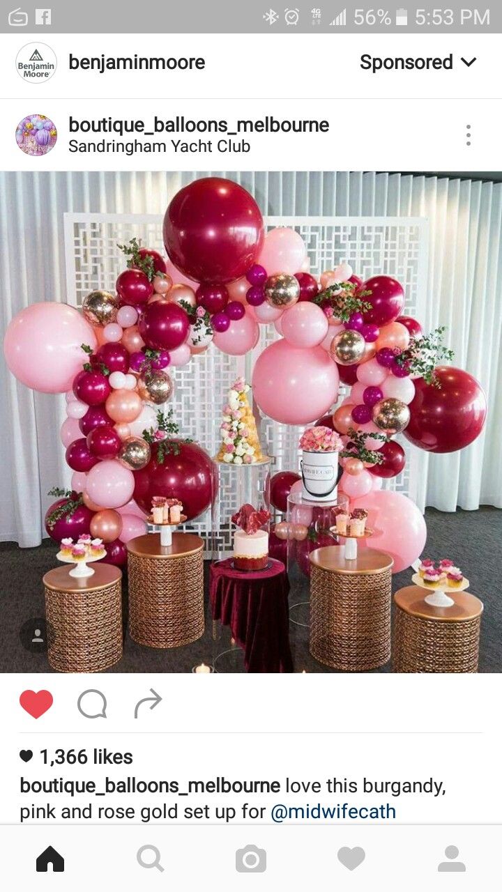 Sur Pinterest BURGUNDY,pink, gold rose gold BALLOONS | Accro-Jeux
