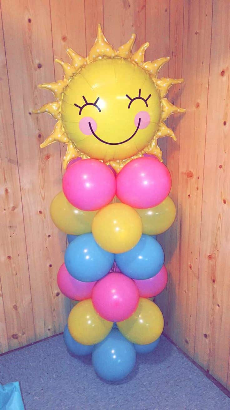 Sur Pinterest My Sunshine ballon columns were a cute addition to our little sunshine | Accro-Jeux