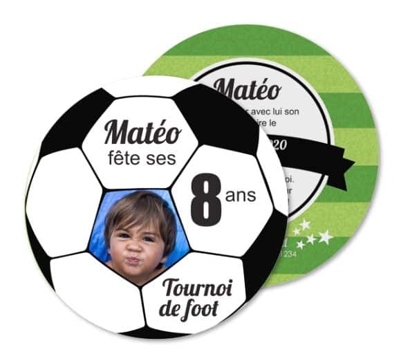 Sur Pinterest Carte d'invitation anniversaire Tournoi de foot | Accro-Jeux