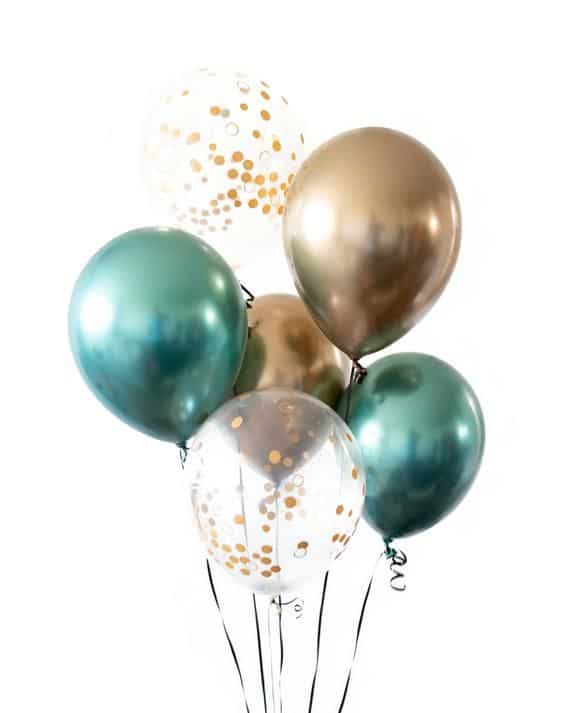 Sur Pinterest Sage Green and Gold Confetti Balloon Bouquet - Eucalyptus Teal Jade | Accro-Jeux