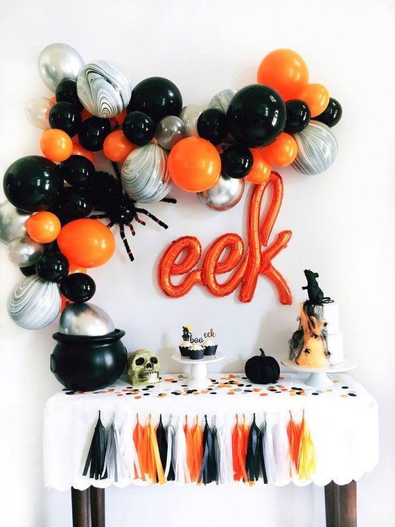 Sur Pinterest Halloween Backdrop - Halloween Balloon Garland - Halloween Party Decor | Accro-Jeux