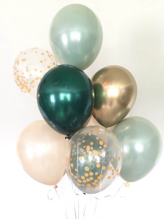 Sur Pinterest Sage Green Balloons | Light Green Wedding Decor | Green and Gold | Accro-Jeux