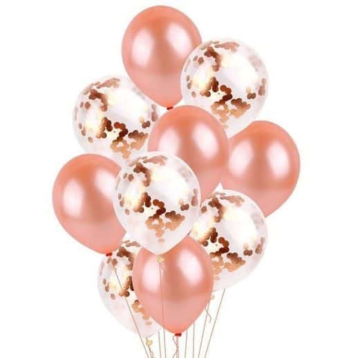 Sur Pinterest Bouquet Ballons Confettis Rose Gold (x8) | Hollyparty.com | Accro-Jeux