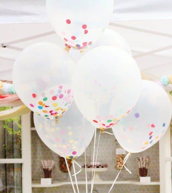 Sur Pinterest 10 clear 12 inch balloons with multi colored confetti!! -10 clear | Accro-Jeux