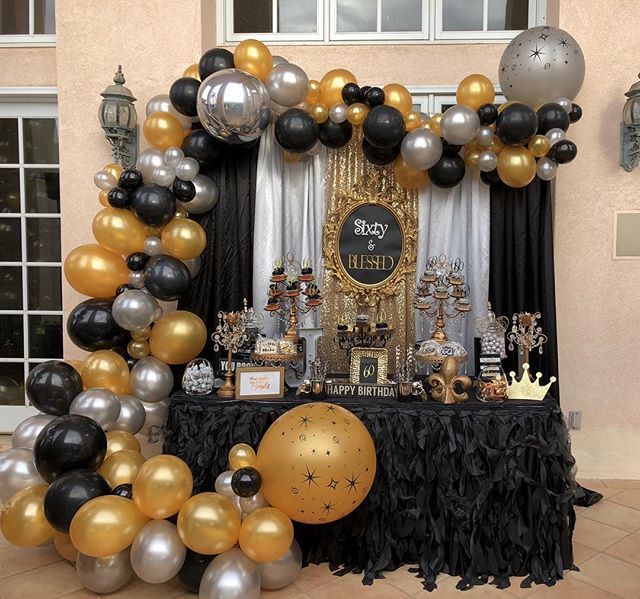 Sur Pinterest Celebrating 60th birthday! #balloongarland #balloondecor #balloondecor | Accro-Jeux