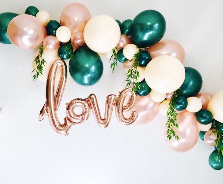 Sur Pinterest Balloon Garlands, DIY Balloon Garland, Blush Rose Gold Forest Green, | Accro-Jeux