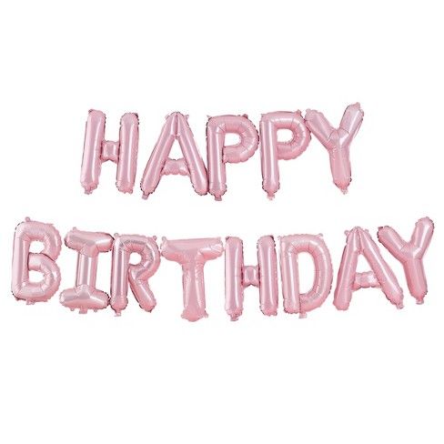 Sur Pinterest Happy Birthday Balloon Bunting Pink - Ginger Ray | Accro-Jeux