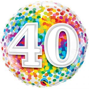 Sur Pinterest Ballon aluminium "40" confettis multicolore 45 cm 18" qualatex© | Accro-Jeux