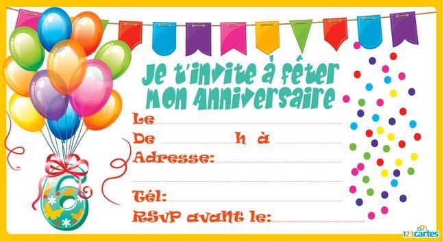 Sur Pinterest Invitation anniversaire Confettis de 3 à 9 ans | 123cartes | Accro-Jeux