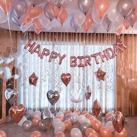 Sur Pinterest Rose Gold Happy Birthday decoration set | 21st Birthday Party Ideas | Accro-Jeux