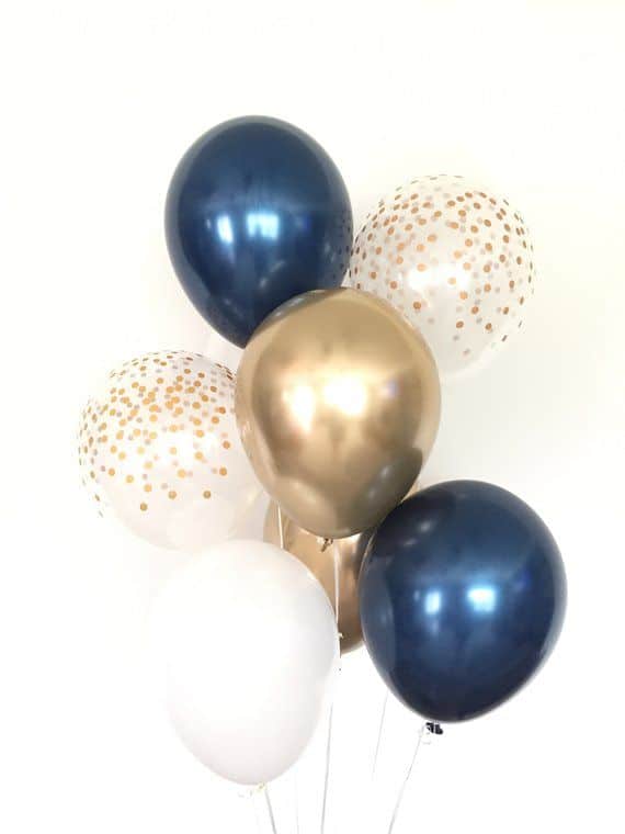 Sur Pinterest Navy Balloons | Navy and Gold Balloons |Navy and White Balloons | Baby | Accro-Jeux