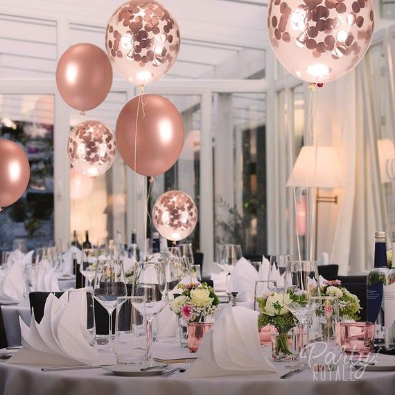 Sur Pinterest Rose Gold Balloons Confetti Balloons Set 36pcs Party Décorations | Accro-Jeux