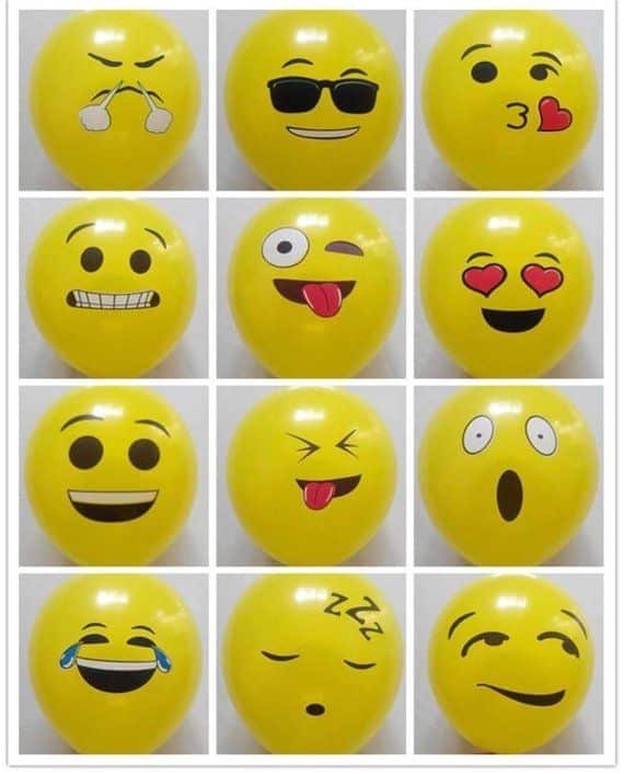 Sur Pinterest Face Balloons - Round Latex Balloons Yellow Face Emoji Assortment | Accro-Jeux