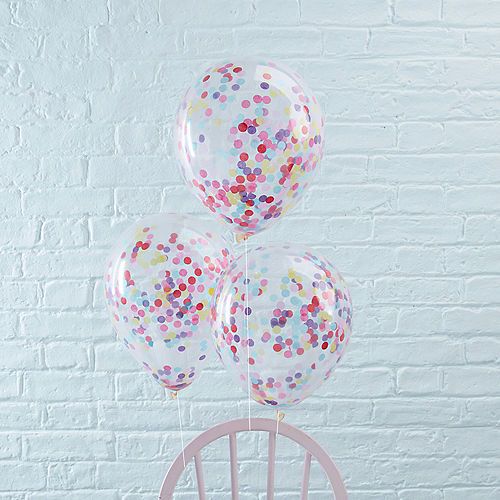 Sur Pinterest Ginger Ray Rainbow Confetti Happy Birthday Balloons 5ct | Party City | Accro-Jeux