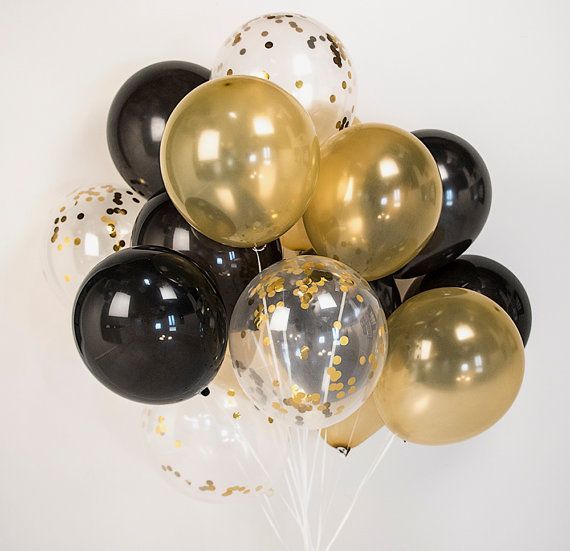 Sur Pinterest Bouquet Ballons Baudruche Biodégradable Noir & Or | Holly Party | Accro-Jeux