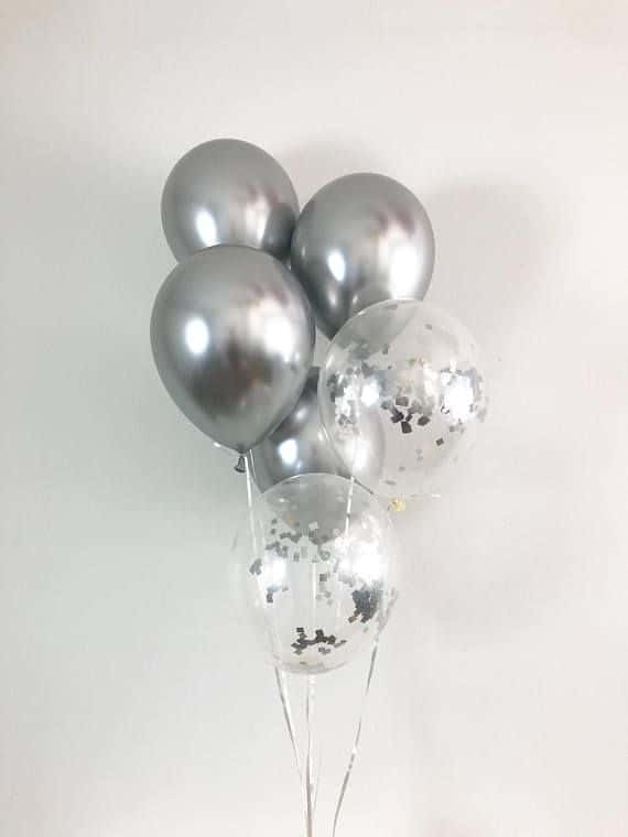 Sur Pinterest Silver Chrome Balloons Silver Confetti Balloons Chrome Balloons Bridal | Accro-Jeux