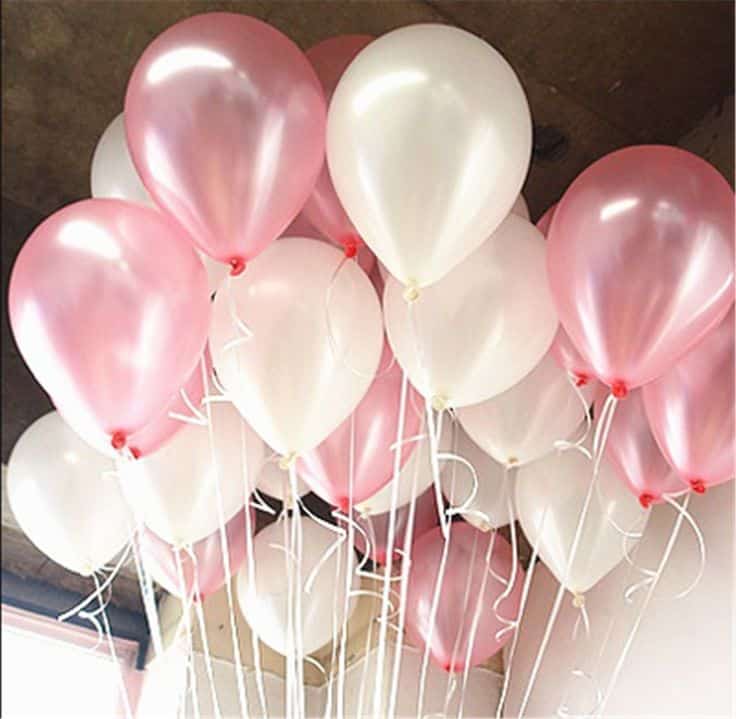 Sur Pinterest AnnoDeel 50 pcs 12inch Pink and White Balloons, Pearl Latex Balloons | Accro-Jeux
