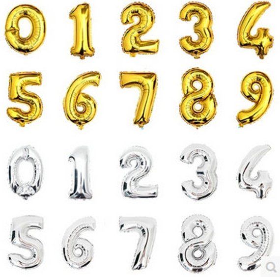 Sur Pinterest 14 Inch Number Balloons | Choose Your Color - Choose Your Number | Accro-Jeux
