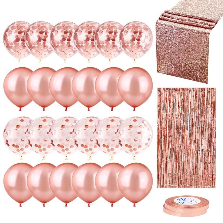 Sur Pinterest 20 pièces Mix or Rose Ballon confettis Ballon feuille coeur fête | Accro-Jeux