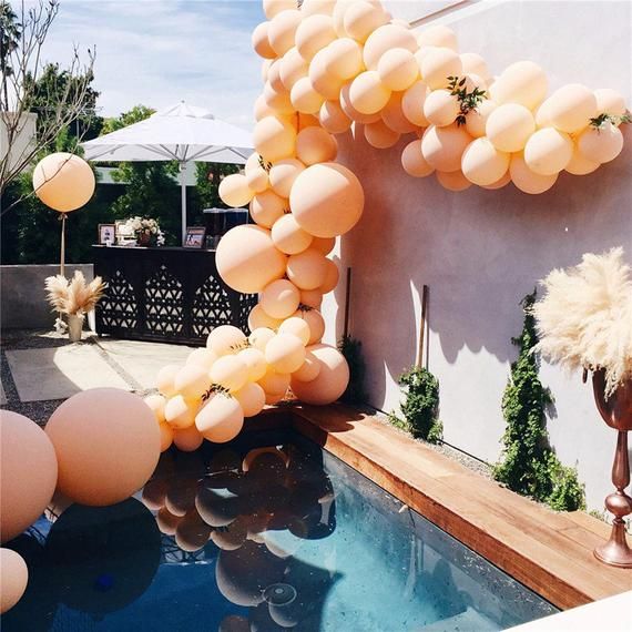 Sur Pinterest 100Pcs 5/10/12inch Double Balloons Matte Peach Blush Latex Ballon | Accro-Jeux
