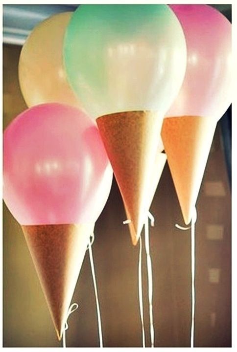 Sur Pinterest Turn balloons into ice cream cones with this fun kids birthday party | Accro-Jeux