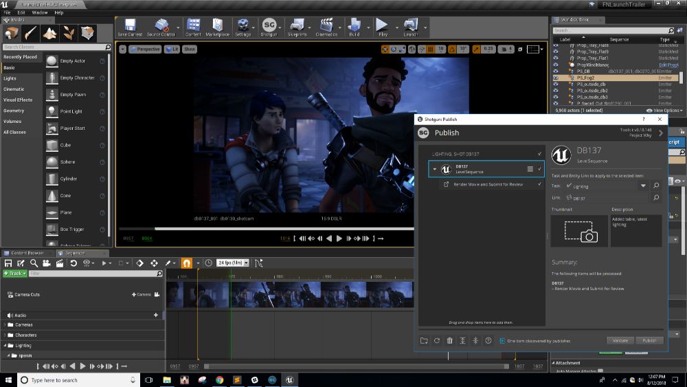 Exemple de moteur Unreal