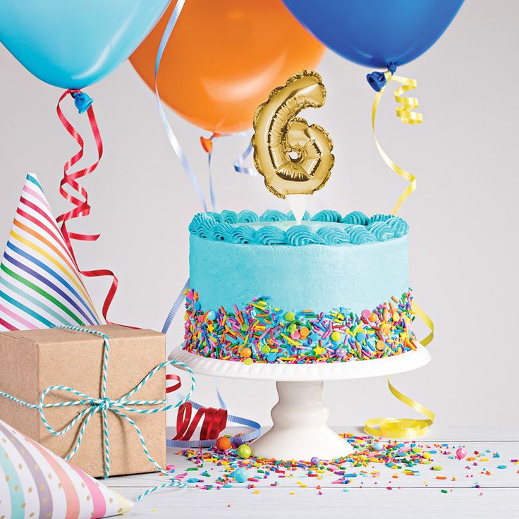 Sur Pinterest Club Pack of 12 Gold Colored Numerical "6" Shape Balloon Cake Topper | Accro-Jeux