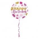 Sur Pinterest Ballon aluminium happy birthday rose et doré 45cm | Accro-Jeux