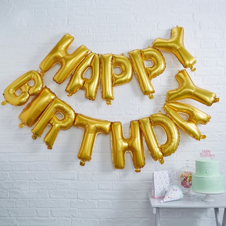 Sur Pinterest 13ct Ginger Ray Gold Happy Birthday Foil Balloon Bunting Pick And Mix | Accro-Jeux