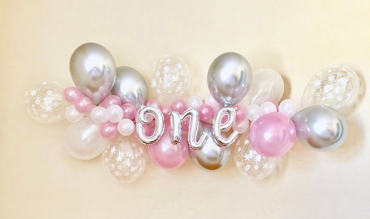 Sur Pinterest Snowflake Balloon Garland DIY Kit Pink Silver and Snowflakes ~Winter | Accro-Jeux