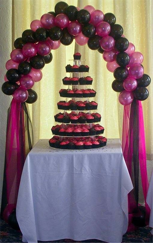 Sur Pinterest cute way to display cake or cupcakes | Accro-Jeux