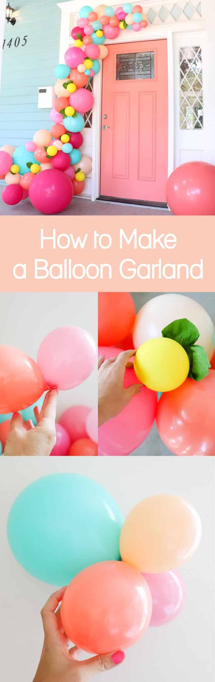 Sur Pinterest Make A Balloon Garland For Your Front Door | Accro-Jeux