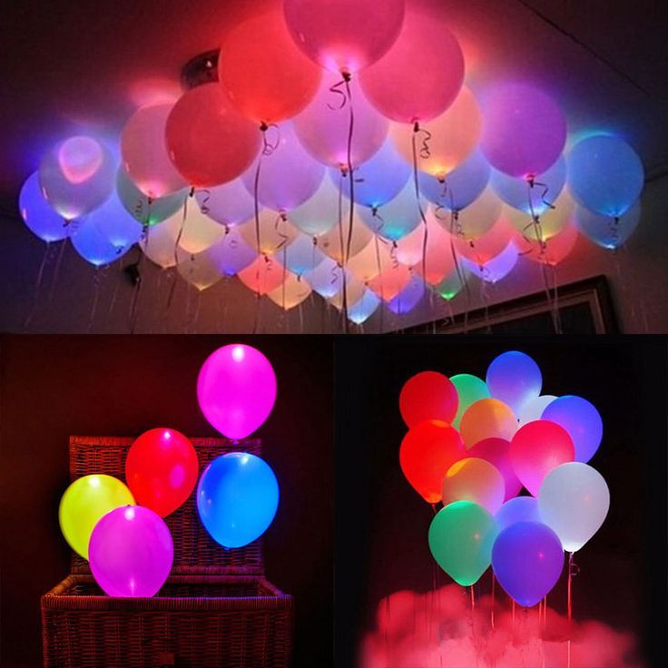 Sur Pinterest 50x Luminous LED Balloons Birthday Wedding Party Deco Club Light | Accro-Jeux